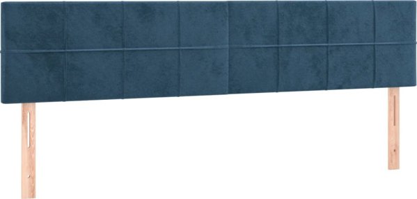 vidaXL Κεφαλάρι για κρεβάτι, σκούρο μπλε, 180x5x78/88 cm, βελούδο