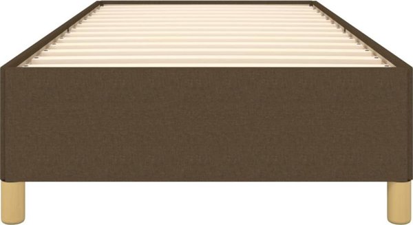 vidaXL Κρεβατοκάμαρα σκελετός, σκούρο καφέ, 90x200 cm, επενδεδυμένος ύφασμα