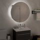 vidaXL Szafka lazienkowa z lustrem i LED, szary, 47x47x17,5 cm