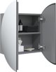 vidaXL Szafka lazienkowa z lustrem i LED, szary, 47x47x17,5 cm