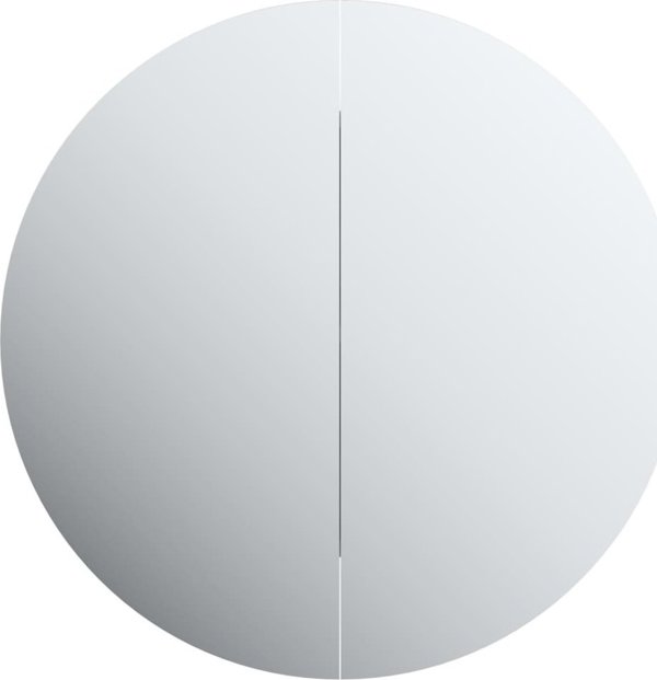 vidaXL Szafka lazienkowa z lustrem i LED, szary, 47x47x17,5 cm