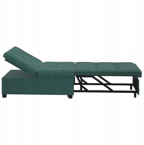 vidaXL καναπές-κρεβάτι σκούρο πράσινο 194 x 67 x 82 cm βελούδο