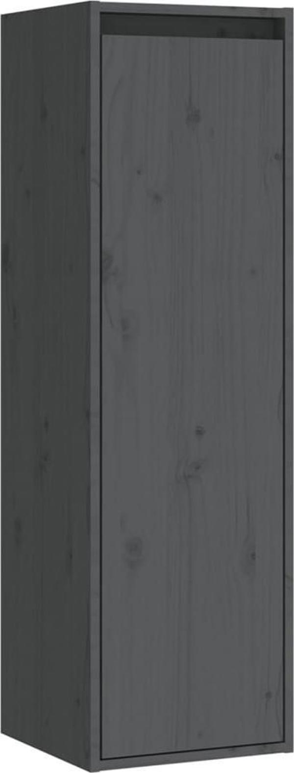 vidaXL Επιτοίχιες ντουλάπες, σετ 2 τεμ., γκρι, 30x30x100 cm, ξύλο πεύκου