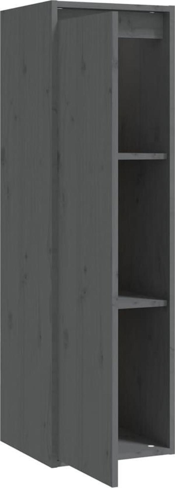 vidaXL Επιτοίχιες ντουλάπες, σετ 2 τεμ., γκρι, 30x30x100 cm, ξύλο πεύκου