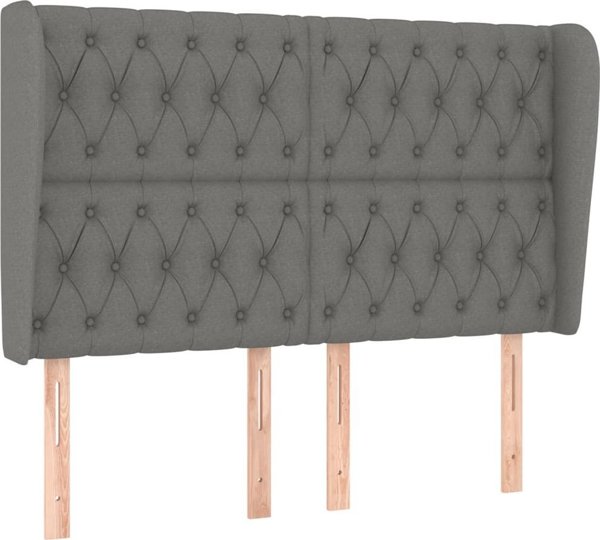 vidaXL Zaglowek uszak, skouroszaro, 163x23x118/128 cm, tkanina
