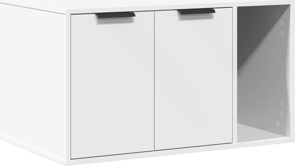 vidaXL Ντουλάπι για λεκάνη κατοικίδιων, λευκό, 80x50x45 εκ, από ξύλο