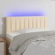 vidaXL Κεφαλάρι για κρεβάτι με LED, κρεμ, 80x5x78/88 cm, ύφασμα