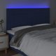 vidaXL Κεφαλάρι Κρεβατιού με LED, Μπλε, 180x5x118/128 cm, Υφασμάτινο