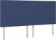 vidaXL Κεφαλάρι Κρεβατιού με LED, Μπλε, 180x5x118/128 cm, Υφασμάτινο