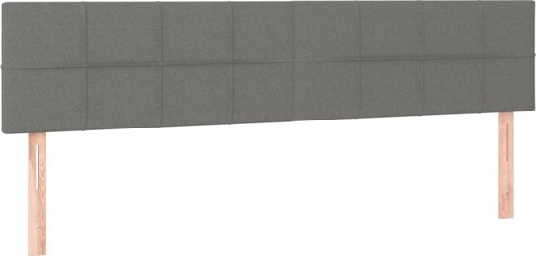 vidaXL Zaglowek do lozka me to LED, ciemnoszary, 180x5x78/88 cm, tkanina