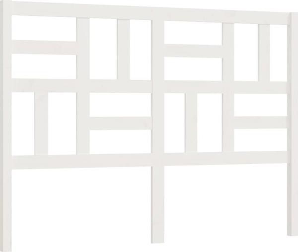 vidaXL Κεφαλάρι Κρεβατιού, Λευκό, 126x4x104 cm, Μασίφ Πεύκο