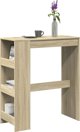 vidaXL μπαρ τραπέζι με διαχωριστικά, δρυς sonoma, 90x40x103,5 εκ.