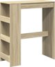 vidaXL μπαρ τραπέζι με διαχωριστικά, δρυς sonoma, 90x40x103,5 εκ.