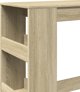vidaXL μπαρ τραπέζι με διαχωριστικά, δρυς sonoma, 90x40x103,5 εκ.