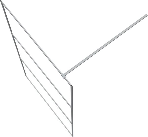 vidaXL Διάφανος τοίχος ντους ασημένιος, 115x195 cm, γυαλί ESG