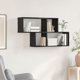 vidaXL Ράφι Τοίχου 100x20x53 εκ. από Ξύλο σε Μαύρη Δρυ, Διακοσμητικό για Οργάνωση Χώρου
