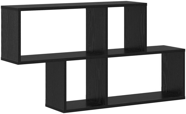 vidaXL Ράφι Τοίχου 100x20x53 εκ. από Ξύλο σε Μαύρη Δρυ, Διακοσμητικό για Οργάνωση Χώρου