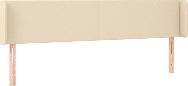 vidaXL κεφαλάρι uszak, κρεμ, 203x16x78/88 εκ, ύφασμα