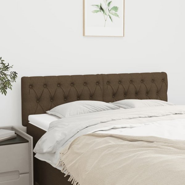 vidaXL Zaglowki do lozka, 2 szt, ciemnobrazowe, 72x7x78/88 cm, tkanina