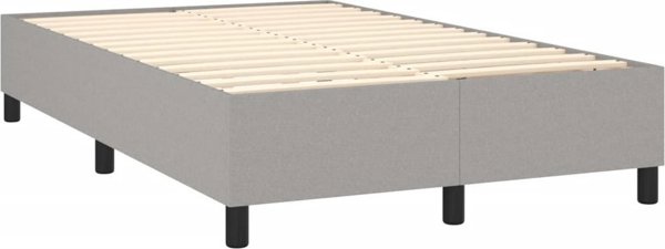 vidaXL Lowzko kontynentalne z materacem jasnoszare tkanina 120x200 cm