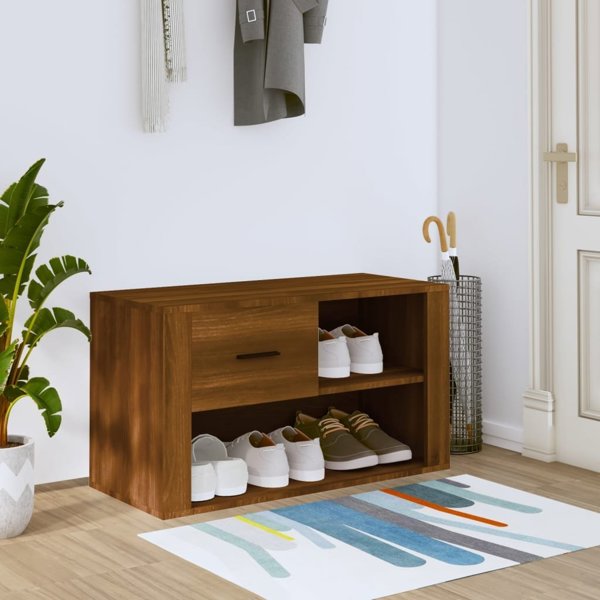 vidaXL Szafka na buty brazowy dab 80x35x45 cm