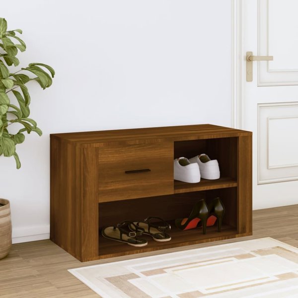 vidaXL Szafka na buty brazowy dab 80x35x45 cm