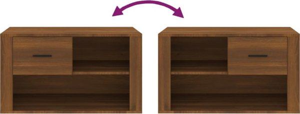 vidaXL Szafka na buty brazowy dab 80x35x45 cm