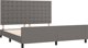 vidaXL Βάση κρεβατιού με κεφαλάρι, γκρι, 180x200 cm, επενδεδυμένο με συνθετικό δέρμα