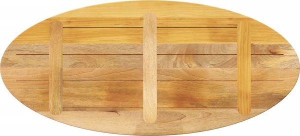 vidaXL Επιφάνεια τραπεζιού 140x50x3,8 εκ., οβάλ, ξύλο μάνγκο