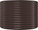 vidaXL Γλάστρα κήπου από ατσάλι με πούδρα, 100x100x68 εκ., καφέ