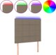 vidaXL Κεφαλάρι κρεβατιού με LED, taupe, 80x5x118/128 εκ, ύφασμα