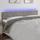 vidaXL Κεφαλάρι κρεβατιού με LED, ανοιχτό γκρι, 160x5x78/88 cm, βελούδο