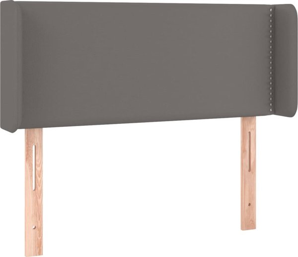 vidaXL Κεφαλάρι ουσάκ, γκρι, 103x16x78/88 cm, τεχνητό δέρμα