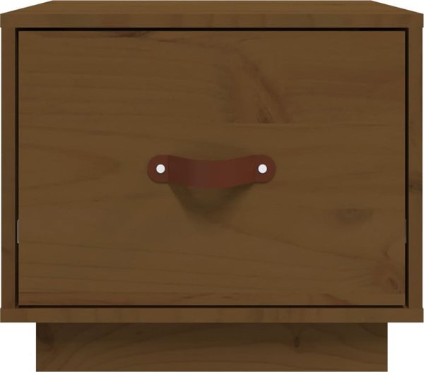 vidaXL Szafka nocna, μπεζ καφέ, 40x34x35 εκ, μασίφ πεύκο