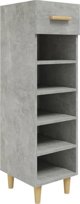 vidaXL Ντουλάπι παπουτσιών, γκρι μπετόν, 30x35x105 εκ.