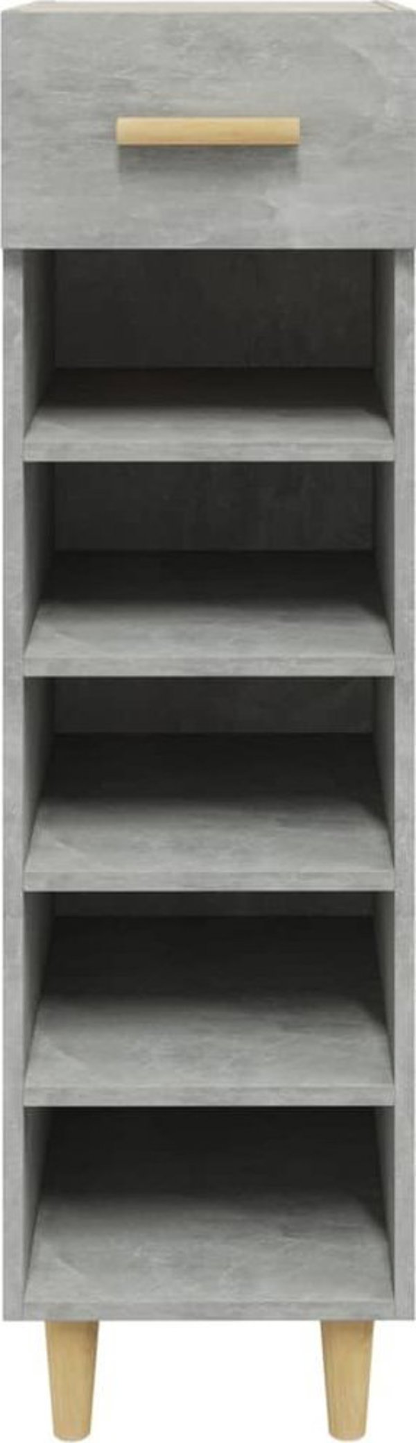 vidaXL Ντουλάπι παπουτσιών, γκρι μπετόν, 30x35x105 εκ.