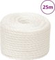 vidaXL Linka robocza, λευκή, 10 mm, 25 m, πολυπροπυλένιο
