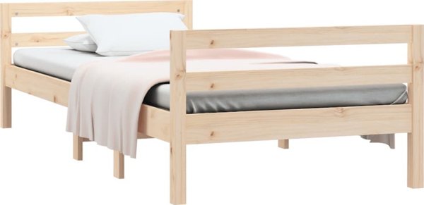 vidaXL Σκελετός κρεβατιού, 90x200 εκ., μαλακό ξύλο πεύκου
