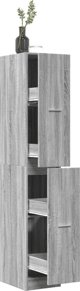vidaXL Φαρμακευτική Ντουλάπα, γκρι Sonoma δρυς, 30x41x174,5 εκ.