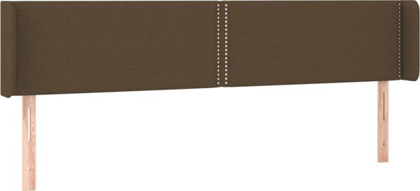 vidaXL Μαξιλάρι κεφαλιού uszak σκούρο καφέ 183x16x78/88 cm υφασμάτινο