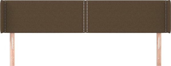 vidaXL Μαξιλάρι κεφαλιού uszak σκούρο καφέ 183x16x78/88 cm υφασμάτινο
