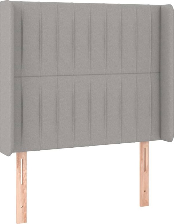 vidaXL Zagloek uszak jasnoszary 103x16x118/128 cm tkanina