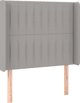 vidaXL Zagloek uszak jasnoszary 103x16x118/128 cm tkanina