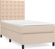 vidaXL Κρεβάτι Continental με στρώμα, cappuccino, δερματίνη, 80x200 cm