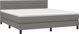 vidaXL Κρεβάτι Continental με Στρώμα, Σκούρο Γκρι Ύφασμα 180x200 cm