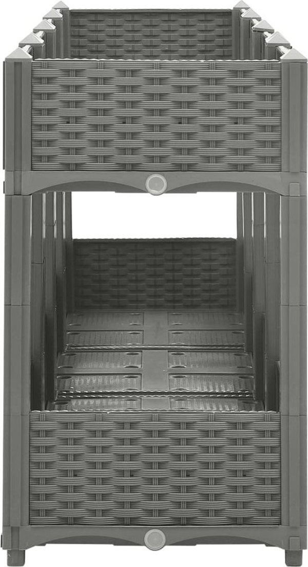 vidaXL Γλάστρα για ανυψωμένο παρτέρι, 160x40x71 εκ, πολυπροπυλένιο