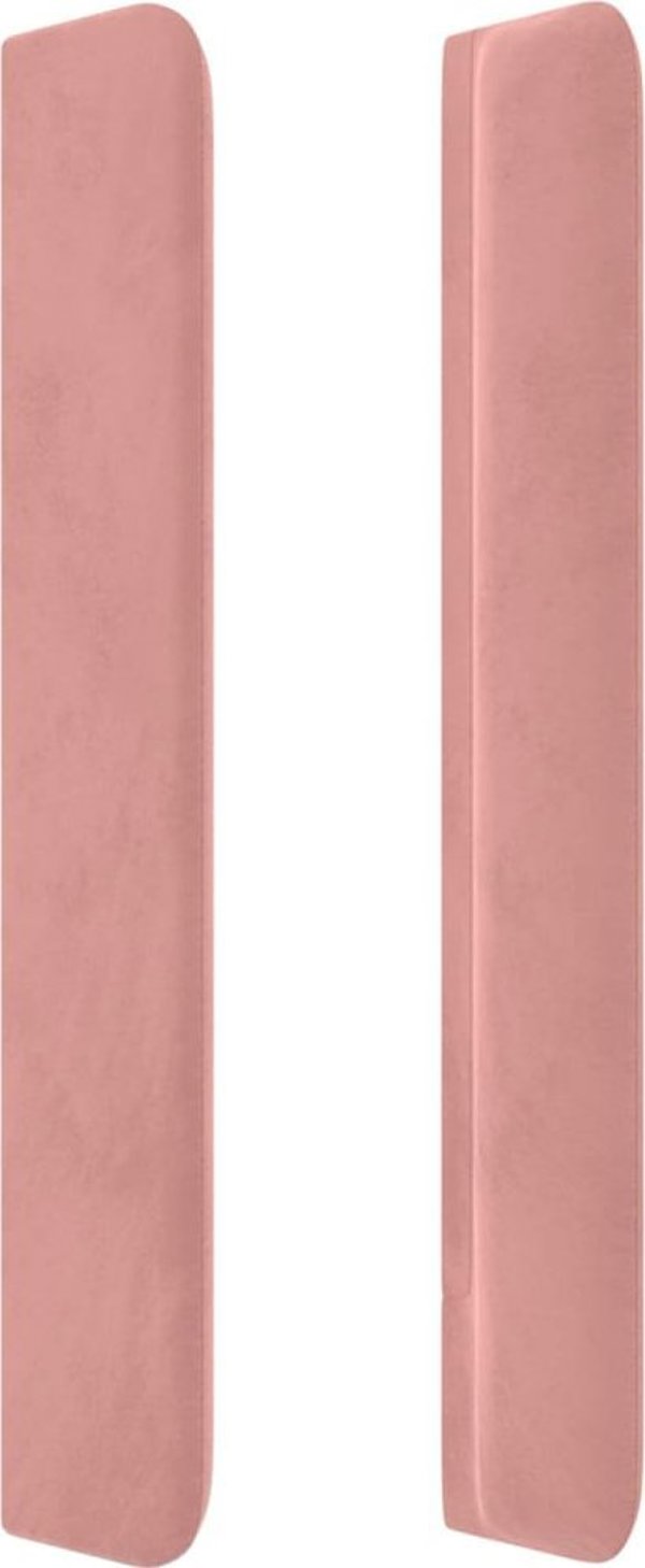 vidaXL Υποστηρίγματα κεφαλιού uszak, ροζ, 103x16x118/128 cm, βελούδο