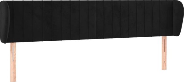 vidaXL Αντάμ Ζαγκόουκερ, μαύρο, 163x23x78/88 εκ., βελούδο