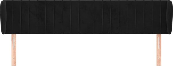 vidaXL Αντάμ Ζαγκόουκερ, μαύρο, 163x23x78/88 εκ., βελούδο