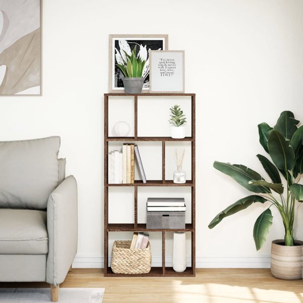 vidaXL Ράφι από καφέ δρυς, 60x20x120 εκ., υλικό ξύλου